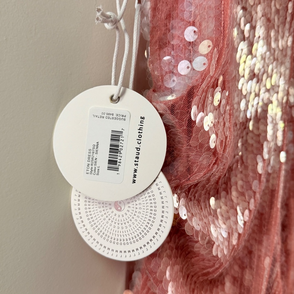 STAUD Sequin Eton dress mini Large - Picture 3 of 7